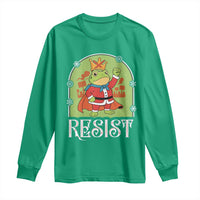 Resist Portland Frog Protest Long Sleeve Shirt Funny No Kings Christmas Gift - Wonder Print Shop