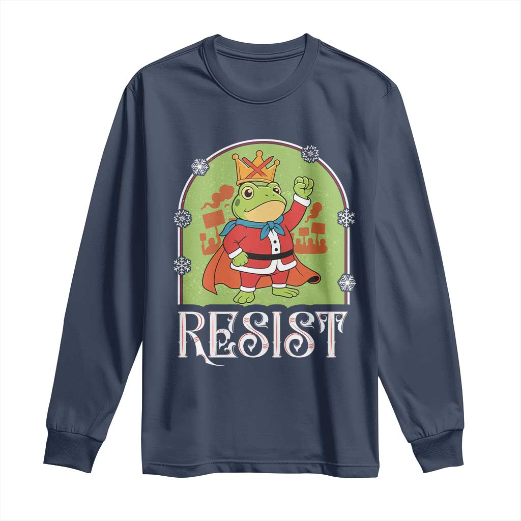 Resist Portland Frog Protest Long Sleeve Shirt Funny No Kings Christmas Gift - Wonder Print Shop