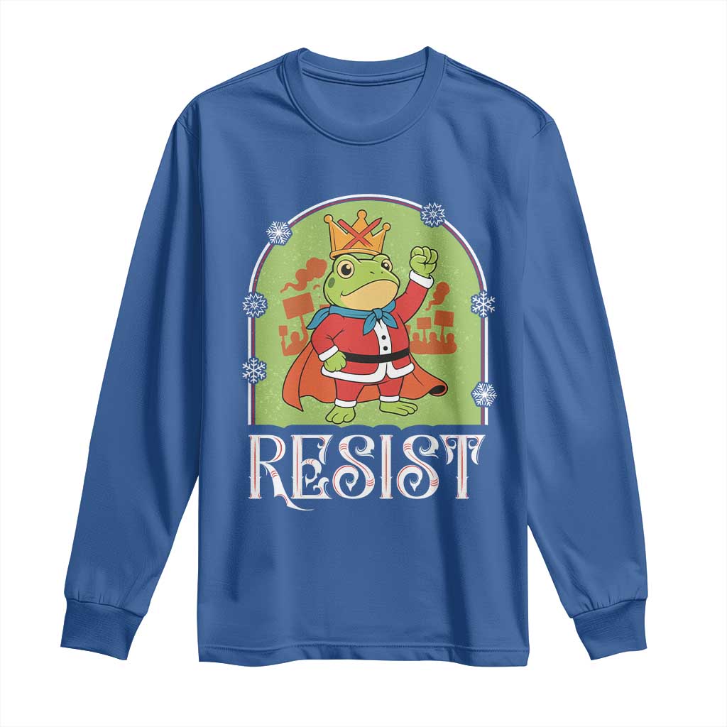 Resist Portland Frog Protest Long Sleeve Shirt Funny No Kings Christmas Gift - Wonder Print Shop