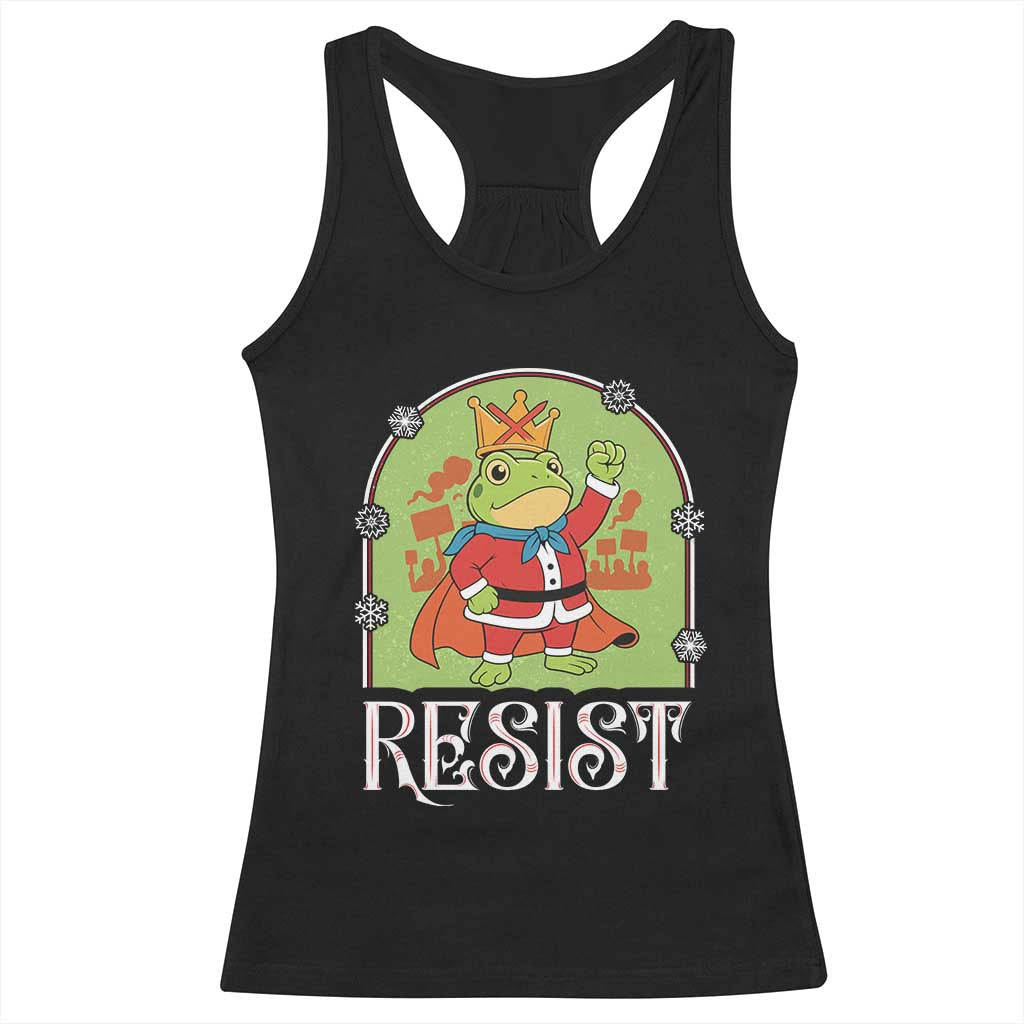Resist Portland Frog Protest Racerback Tank Top Funny No Kings Christmas Gift - Wonder Print Shop