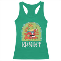 Resist Portland Frog Protest Racerback Tank Top Funny No Kings Christmas Gift - Wonder Print Shop