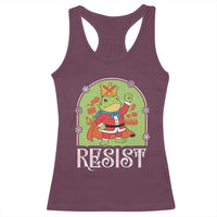 Resist Portland Frog Protest Racerback Tank Top Funny No Kings Christmas Gift - Wonder Print Shop