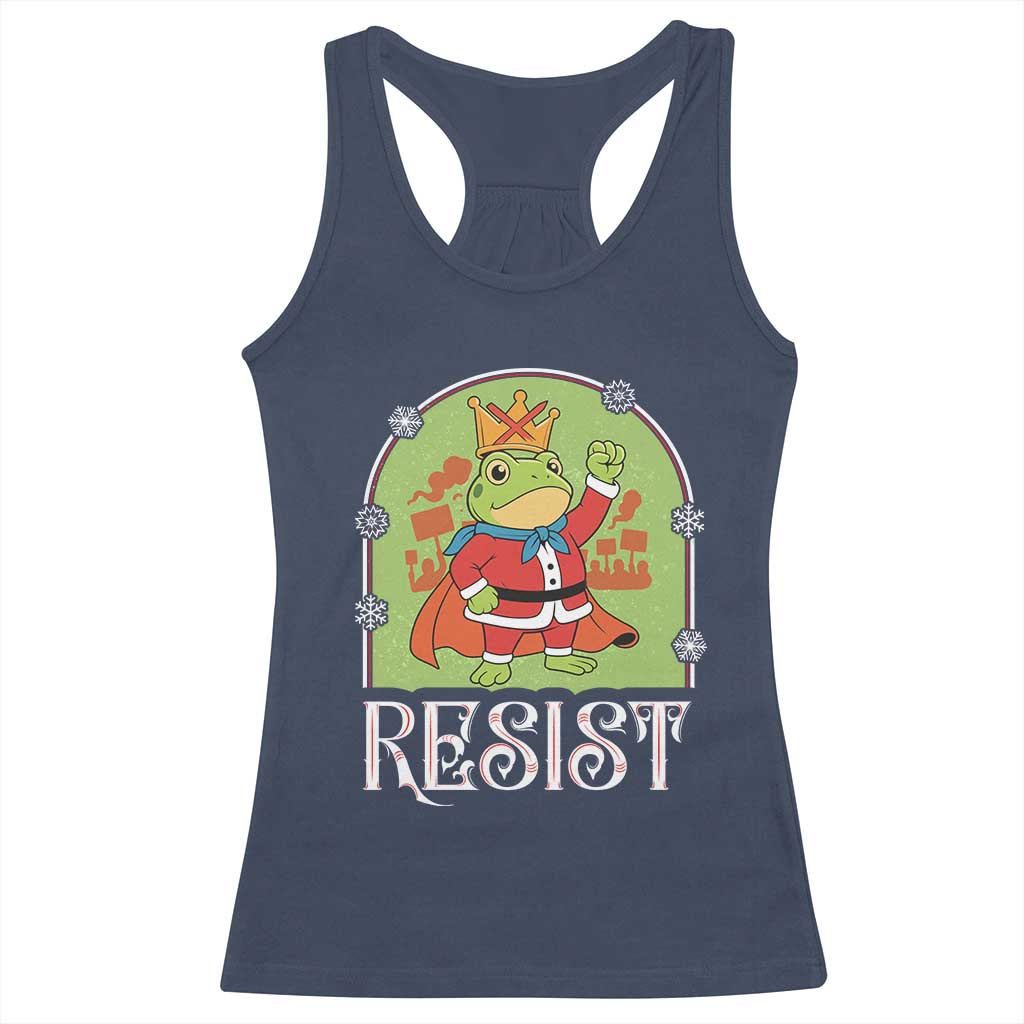 Resist Portland Frog Protest Racerback Tank Top Funny No Kings Christmas Gift - Wonder Print Shop