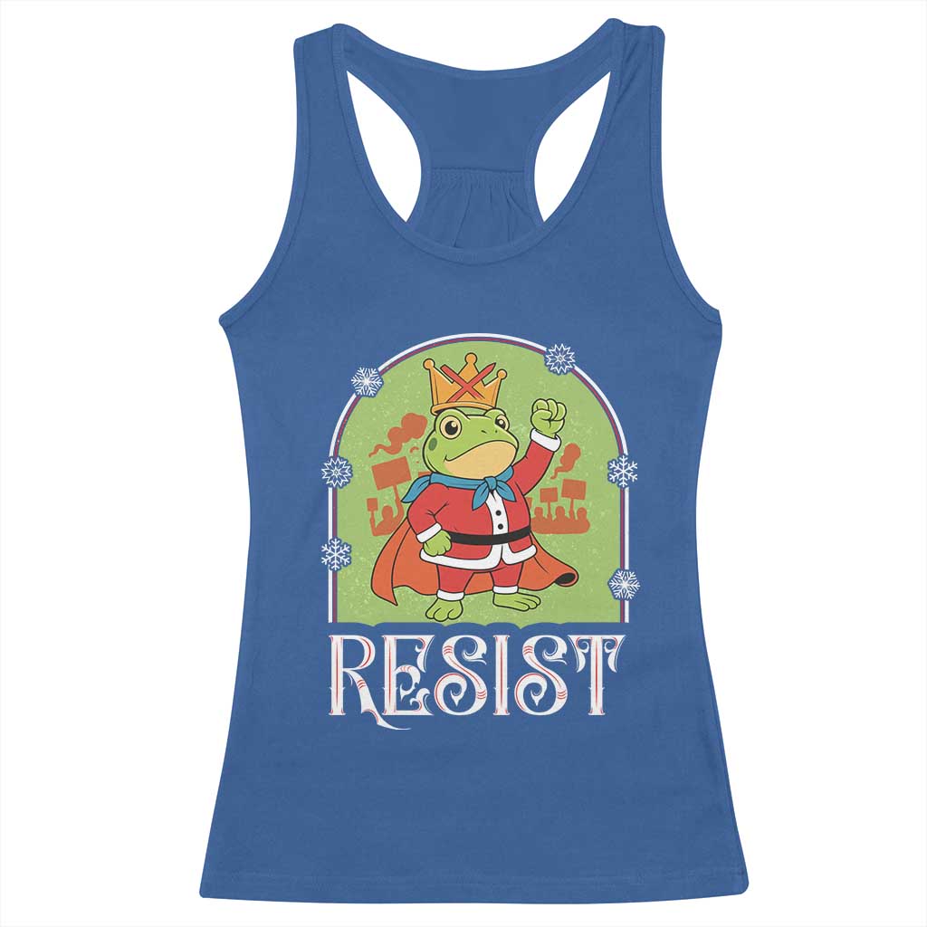 Resist Portland Frog Protest Racerback Tank Top Funny No Kings Christmas Gift - Wonder Print Shop