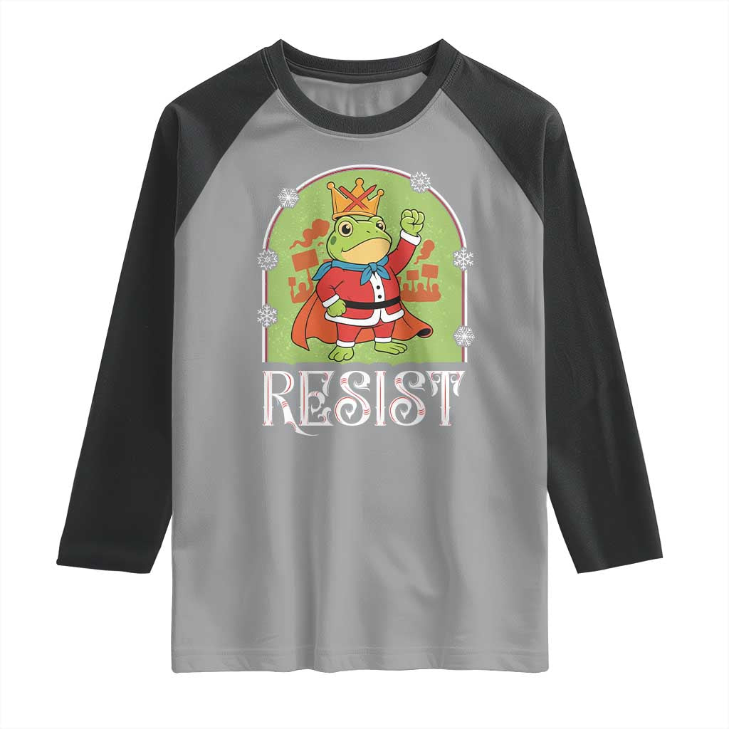 Resist Portland Frog Protest Raglan Shirt Funny No Kings Christmas Gift - Wonder Print Shop