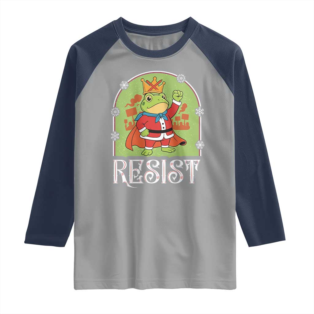 Resist Portland Frog Protest Raglan Shirt Funny No Kings Christmas Gift - Wonder Print Shop