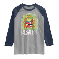 Resist Portland Frog Protest Raglan Shirt Funny No Kings Christmas Gift - Wonder Print Shop