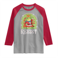 Resist Portland Frog Protest Raglan Shirt Funny No Kings Christmas Gift - Wonder Print Shop