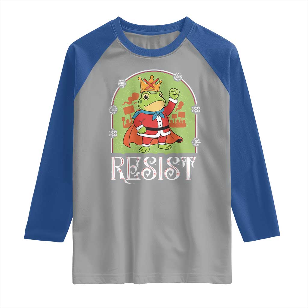 Resist Portland Frog Protest Raglan Shirt Funny No Kings Christmas Gift - Wonder Print Shop