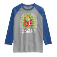 Resist Portland Frog Protest Raglan Shirt Funny No Kings Christmas Gift - Wonder Print Shop