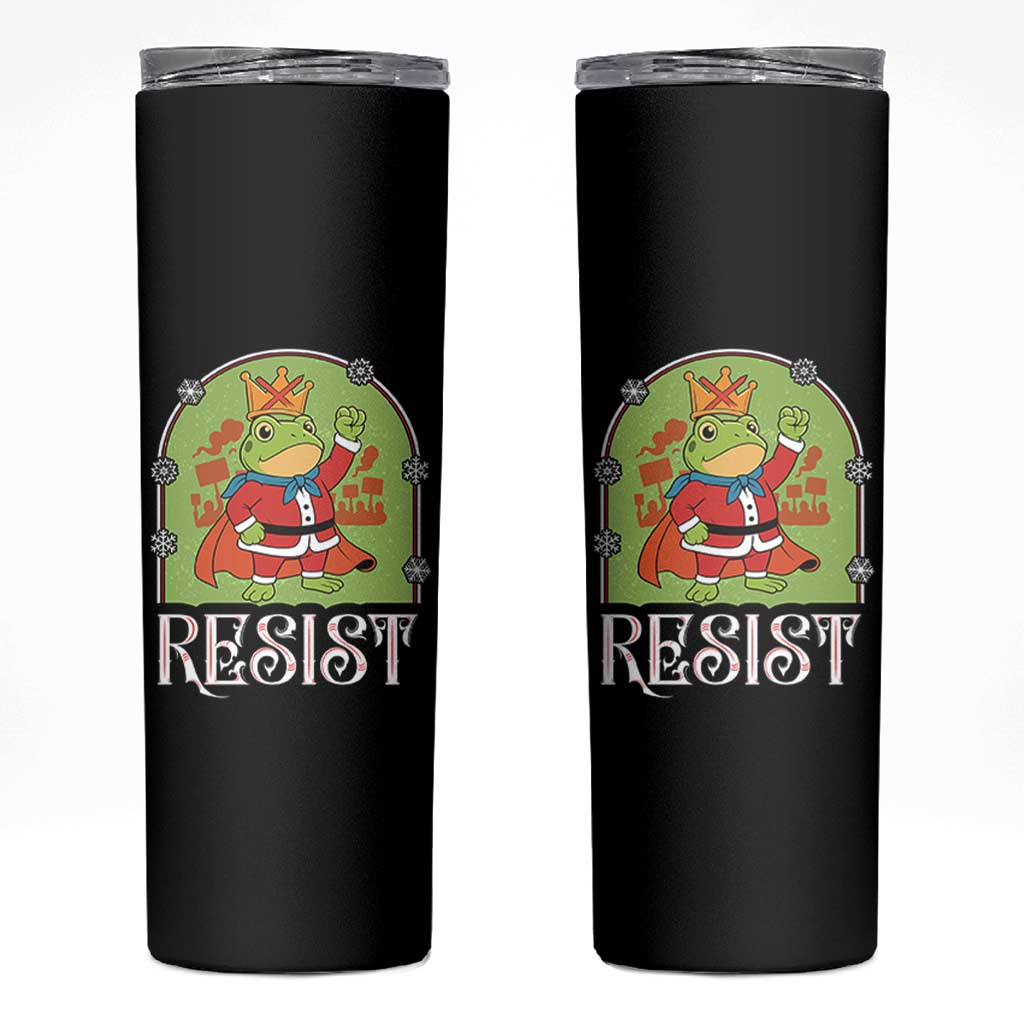 Resist Portland Frog Protest Skinny Tumbler Funny No Kings Christmas Gift - Wonder Print Shop