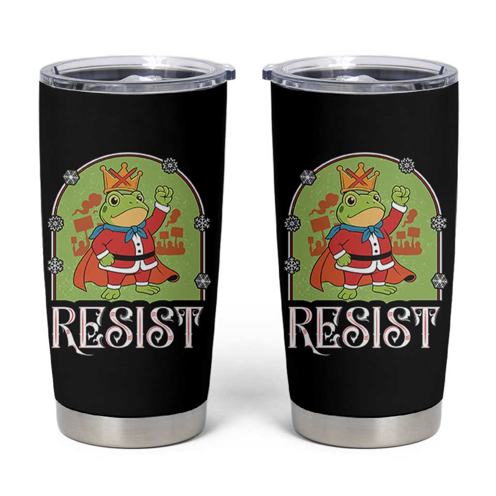 Resist Portland Frog Protest Tumbler Cup Funny No Kings Christmas Gift - Wonder Print Shop
