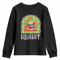 Resist Portland Frog Protest Youth Sweatshirt Funny No Kings Christmas Gift - Wonder Print Shop