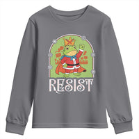 Resist Portland Frog Protest Youth Sweatshirt Funny No Kings Christmas Gift - Wonder Print Shop