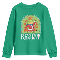 Resist Portland Frog Protest Youth Sweatshirt Funny No Kings Christmas Gift - Wonder Print Shop