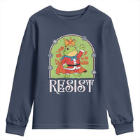 Resist Portland Frog Protest Youth Sweatshirt Funny No Kings Christmas Gift - Wonder Print Shop