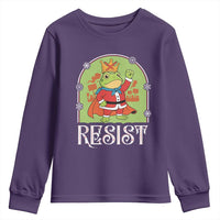 Resist Portland Frog Protest Youth Sweatshirt Funny No Kings Christmas Gift - Wonder Print Shop