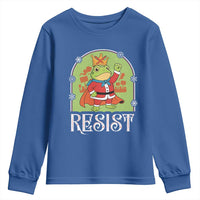 Resist Portland Frog Protest Youth Sweatshirt Funny No Kings Christmas Gift - Wonder Print Shop