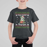 Frogs Against Fascism Ugly Sweater T Shirt For Kid Funny Portland Christmas Frog Gift - Wonder Print Shop