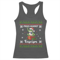 Frogs Against Fascism Ugly Sweater Racerback Tank Top Funny Portland Christmas Frog Gift - Wonder Print Shop