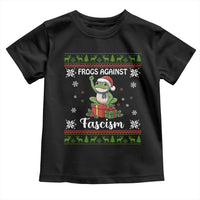 Frogs Against Fascism Ugly Sweater Toddler T Shirt Funny Portland Christmas Frog Gift - Wonder Print Shop