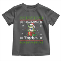 Frogs Against Fascism Ugly Sweater Toddler T Shirt Funny Portland Christmas Frog Gift - Wonder Print Shop