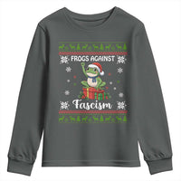 Frogs Against Fascism Ugly Sweater Youth Sweatshirt Funny Portland Christmas Frog Gift - Wonder Print Shop