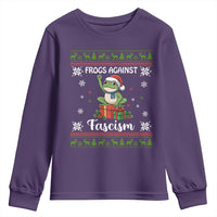Frogs Against Fascism Ugly Sweater Youth Sweatshirt Funny Portland Christmas Frog Gift - Wonder Print Shop