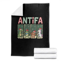 Funny Christmas Frogtifa Throw Blanket Portland Resist Frog Protest - Wonder Print Shop