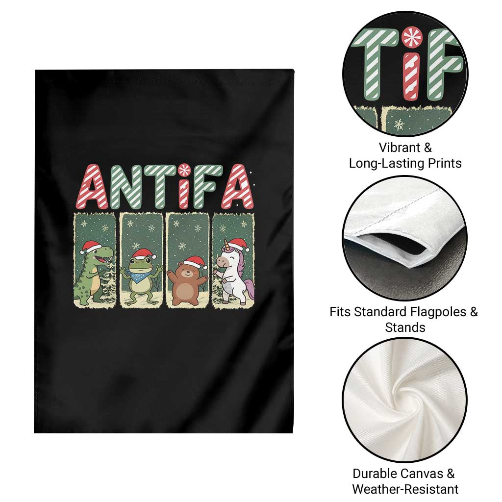 Funny Christmas Frogtifa Garden Flag Portland Resist Frog Protest - Wonder Print Shop