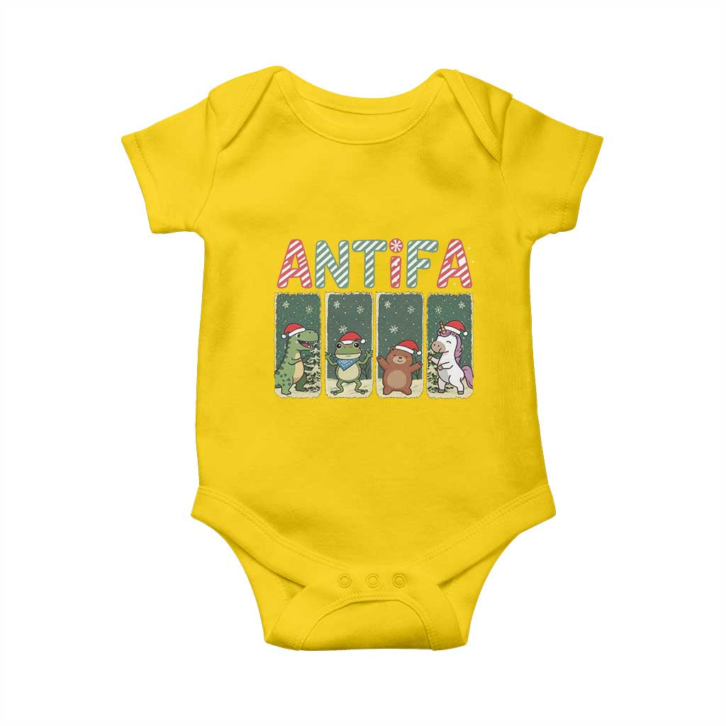 Funny Christmas Frogtifa Baby Onesie Portland Resist Frog Protest - Wonder Print Shop
