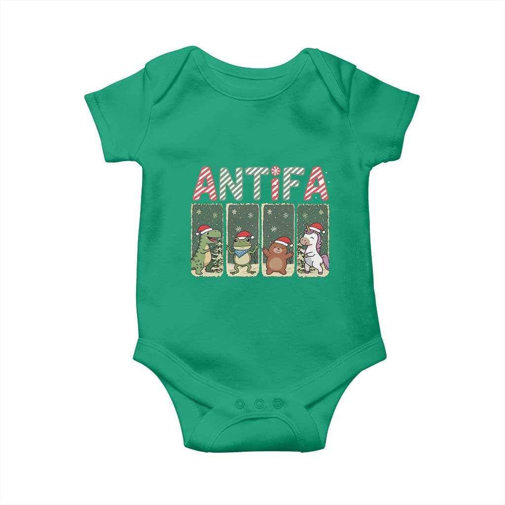 Funny Christmas Frogtifa Baby Onesie Portland Resist Frog Protest - Wonder Print Shop