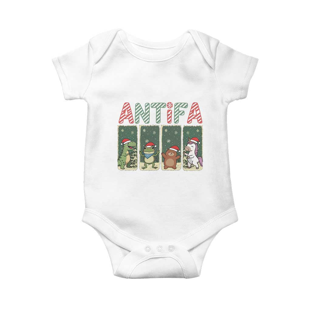 Funny Christmas Frogtifa Baby Onesie Portland Resist Frog Protest - Wonder Print Shop