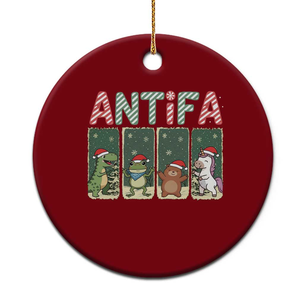 Funny Xmas Frogtifa Ceramic Ornament Portland Resist Frog Protest - Wonder Print Shop