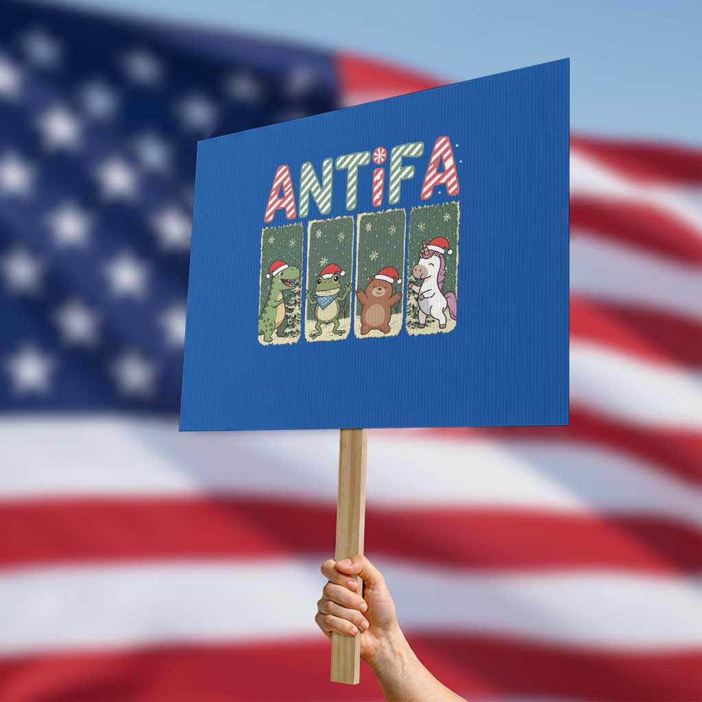 Funny Christmas Frogtifa Protest Sign Portland Resist Frog Protest - Wonder Print Shop