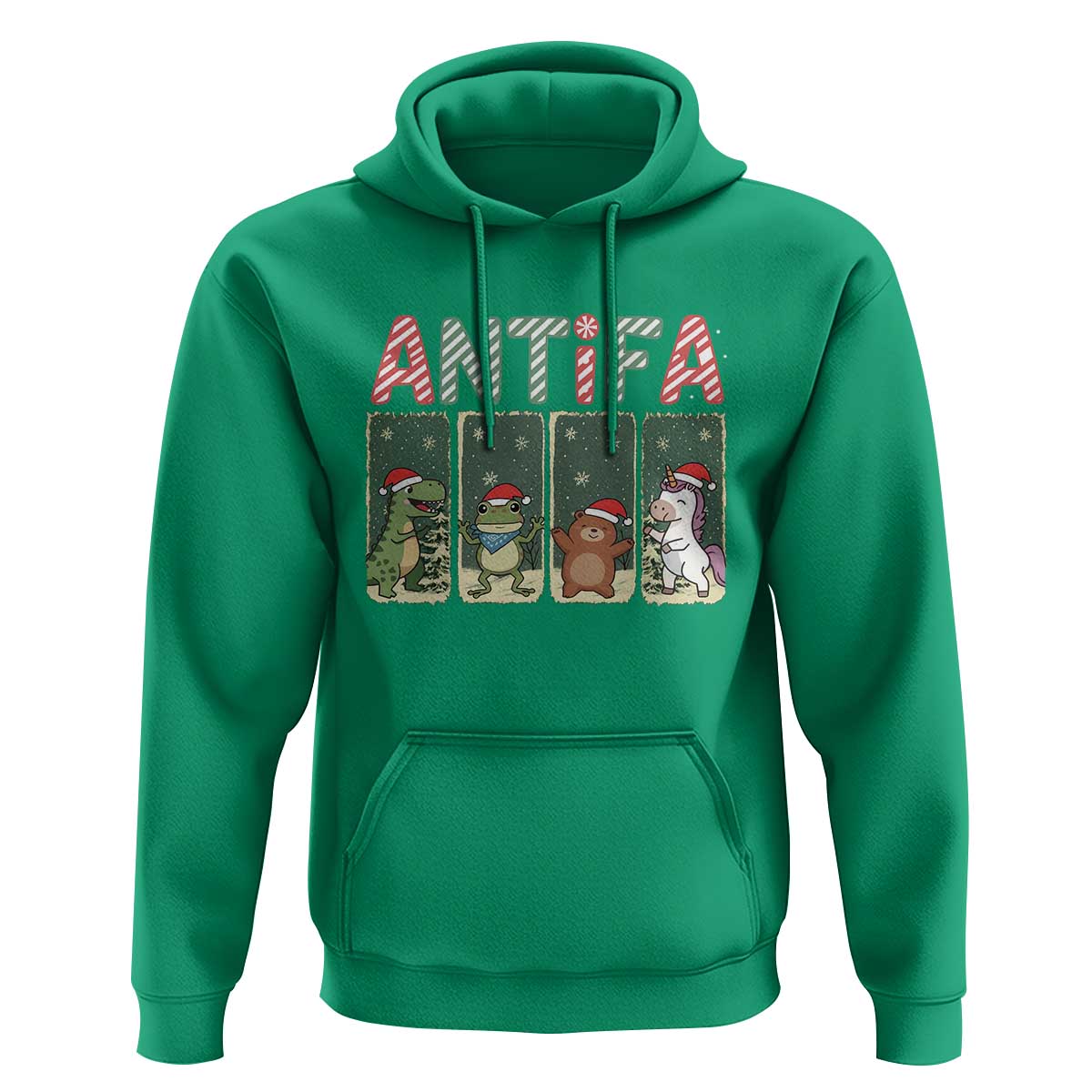 Funny Christmas Frogtifa Hoodie Portland Resist Frog Protest - Wonder Print Shop
