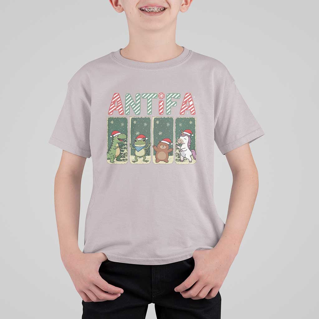 Funny Christmas Frogtifa T Shirt For Kid Portland Resist Frog Protest - Wonder Print Shop