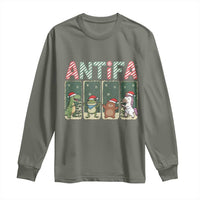 Funny Christmas Frogtifa Long Sleeve Shirt Portland Resist Frog Protest - Wonder Print Shop