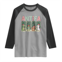Funny Christmas Frogtifa Raglan Shirt Portland Resist Frog Protest - Wonder Print Shop