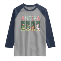 Funny Christmas Frogtifa Raglan Shirt Portland Resist Frog Protest - Wonder Print Shop