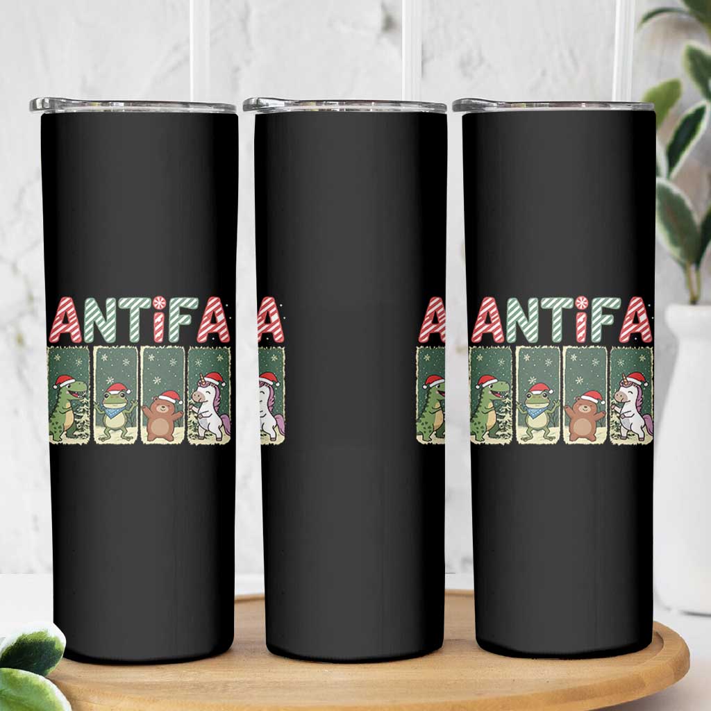 Funny Christmas Frogtifa Skinny Tumbler Portland Resist Frog Protest - Wonder Print Shop