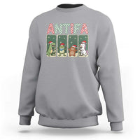 Funny Christmas Frogtifa Sweatshirt Portland Resist Frog Protest - Wonder Print Shop