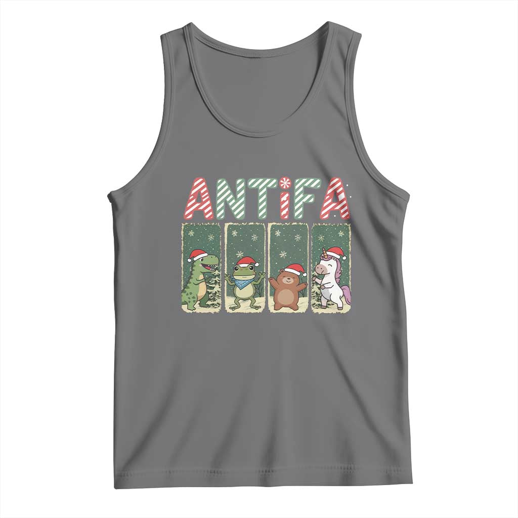 Funny Christmas Frogtifa Tank Top Portland Resist Frog Protest - Wonder Print Shop