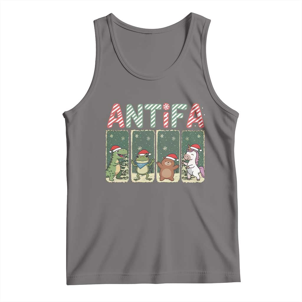 Funny Christmas Frogtifa Tank Top Portland Resist Frog Protest - Wonder Print Shop