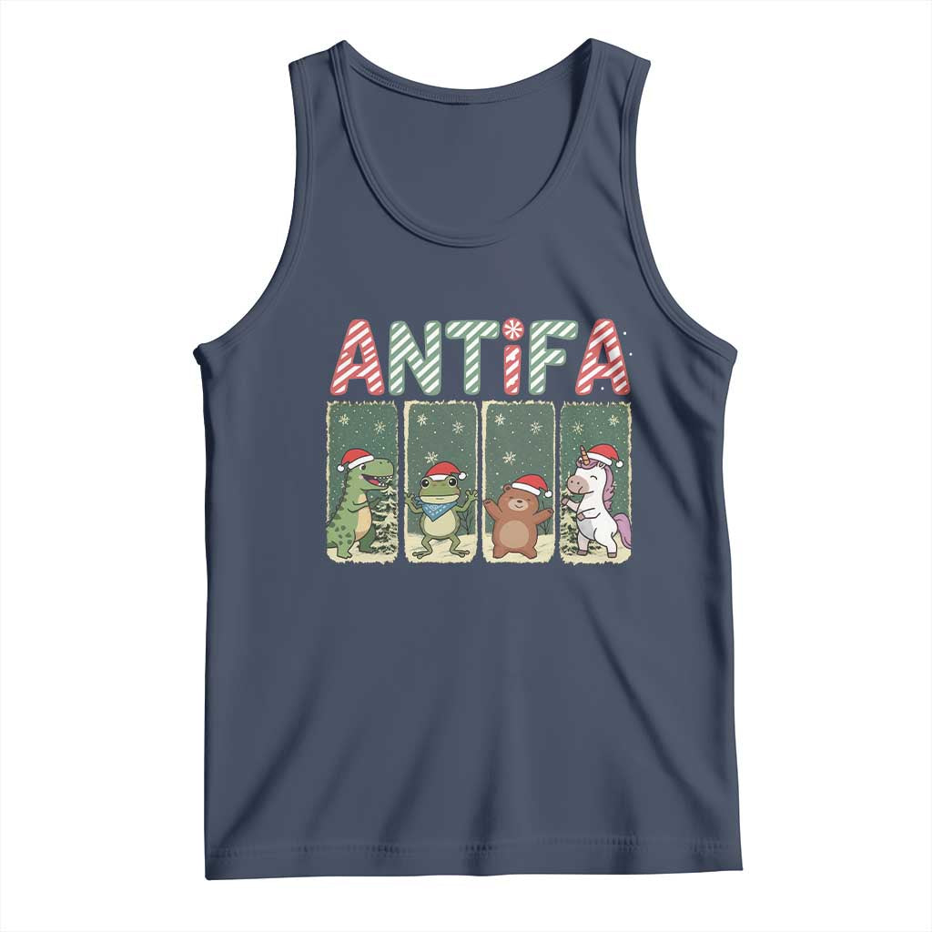 Funny Christmas Frogtifa Tank Top Portland Resist Frog Protest - Wonder Print Shop