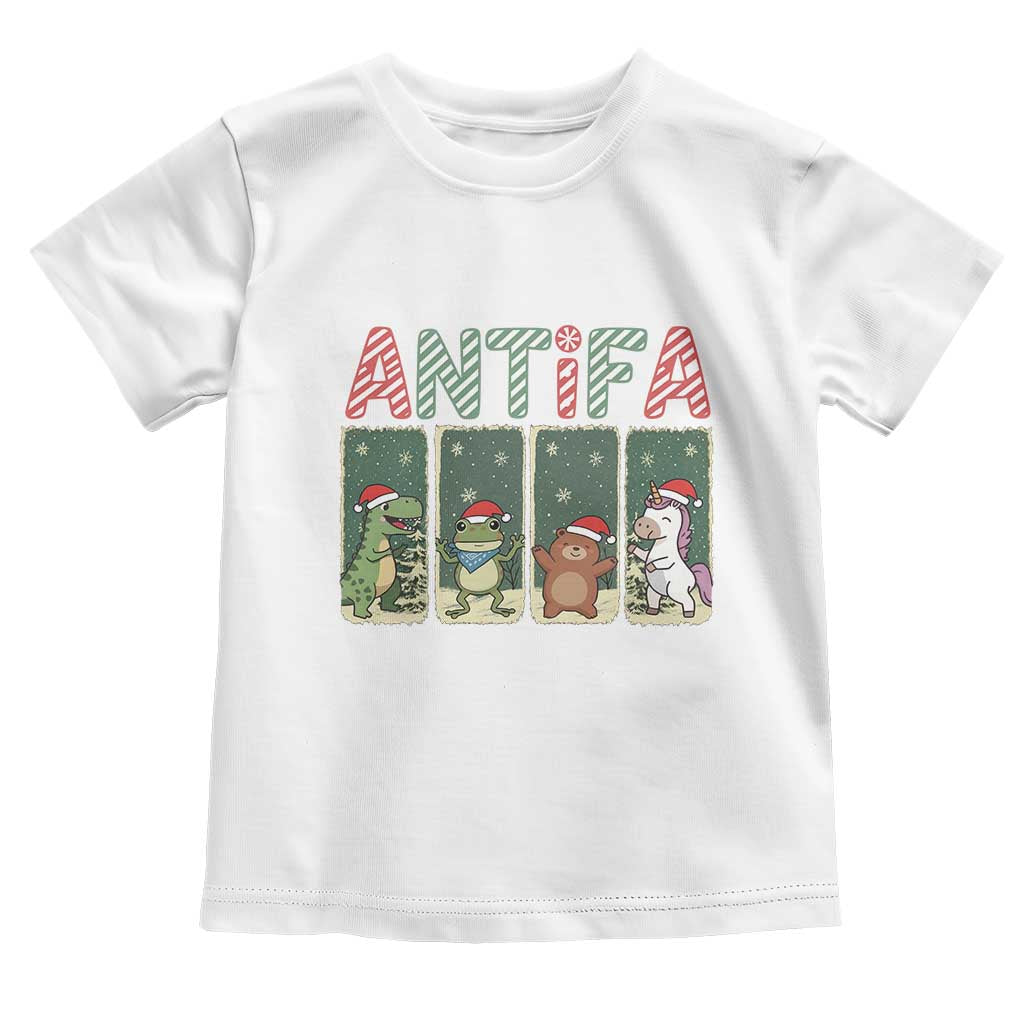 Funny Christmas Frogtifa Toddler T Shirt Portland Resist Frog Protest - Wonder Print Shop