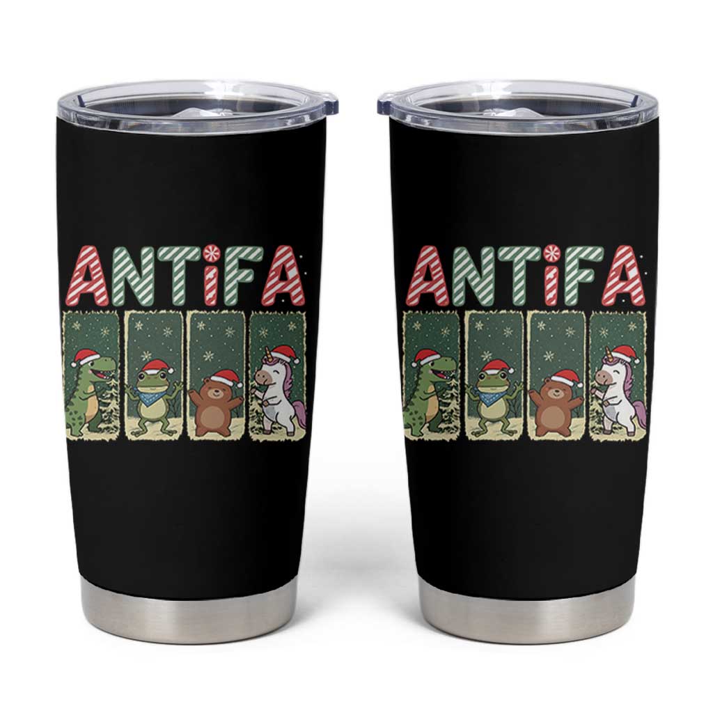 Funny Christmas Frogtifa Tumbler Cup Portland Resist Frog Protest - Wonder Print Shop