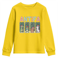 Funny Christmas Frogtifa Youth Sweatshirt Portland Resist Frog Protest - Wonder Print Shop