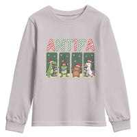 Funny Christmas Frogtifa Youth Sweatshirt Portland Resist Frog Protest - Wonder Print Shop