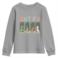 Funny Christmas Frogtifa Youth Sweatshirt Portland Resist Frog Protest - Wonder Print Shop